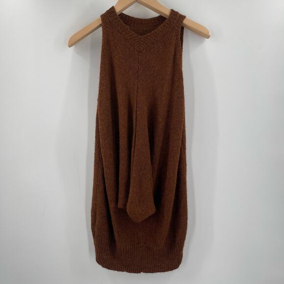 SOYER Mika Sleeveless Sweater Vest Tank Size Extra Small Alpaca Silk Copper Knit - Picture 2 of 10